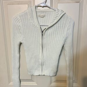 Aeropostale Women's Cream Hooded Cardigan